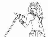 Shakira Dibujos Concierto Coloring Beyonce Cantante Concerto Disegni Ragazza Acolore sketch template