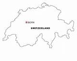 Svizzera Suiza Bandera Nazioni Cartine Malvorlagen sketch template