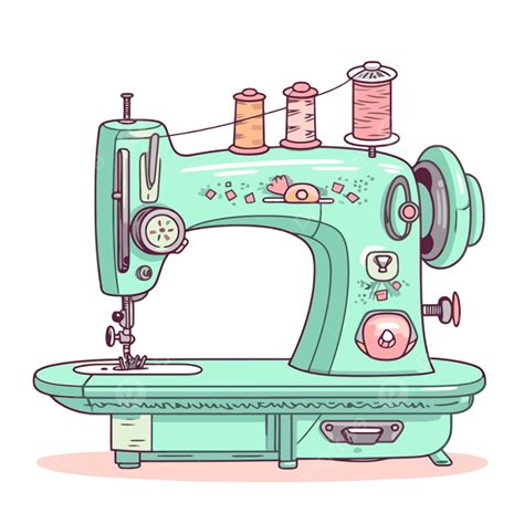 linda maquina de costura vetor png maquina de costura de clipart de