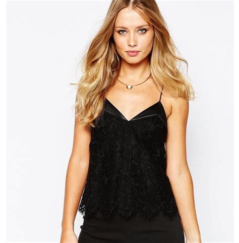 lace body  detailed straps cami tops lace body tops