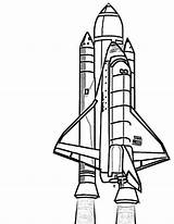 Rocket Space Coloring Shuttle Nasa Pages Outline Ship Spacecraft Drawing Realistic Print Rockets Discovery Spaceship Colouring Printable Color Kids Clipart sketch template