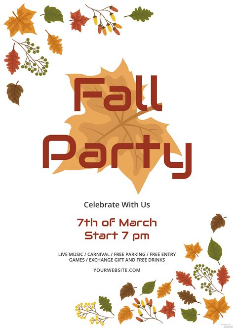 rustic fall flyer template  microsoft word publisher adobe