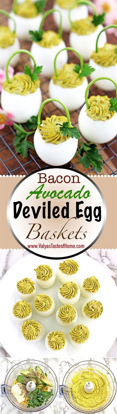 bacon avocado deviled egg baskets valyas taste  home avocado deviled eggs deviled eggs