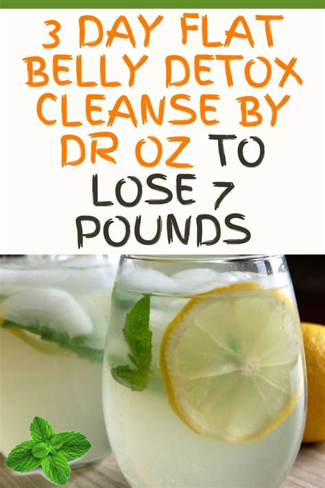 3 Day Flat Belly Detox Cleanse By Dr Oz To Lose 7 Pounds