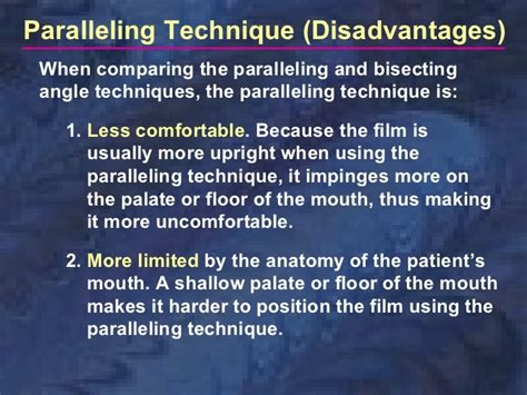 radiology paralleling technique