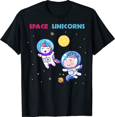 amazoncom space unicorns shirt funny astronaut planet unicorn  shirt clothing shoes jewelry
