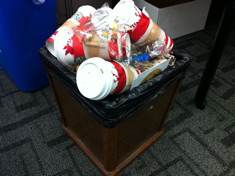 many office trash cans at ut are starting to look like
