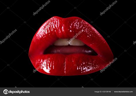 Sexy Seduction Woman Mouth Passion Lick And Sensual Suck Lips