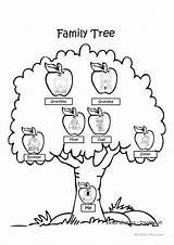 Coloring Tree Family Powerpoints Esl English sketch template