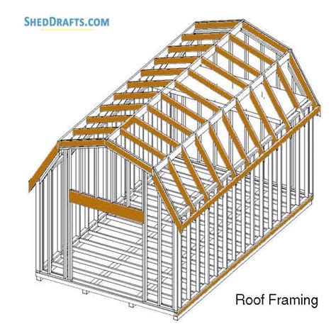 gambrel barn shed building plans