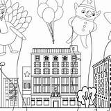 Thanksgiving Parade Placemat Macys Balloons sketch template