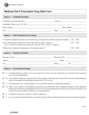 fillable   express scripts part  drug claim reimbursement