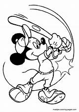 Coloring Mickey Mouse Pages Baseball Cliparts Playing Kids Favorites Add sketch template