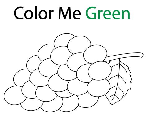 printable green coloring pages