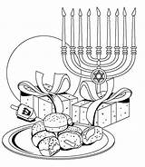 Hanukkah Pages Printable Coloring Chanukah Color Happy Chanuka Symbols sketch template