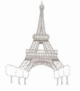 Coloring Paris Eiffel Tower Pages sketch template