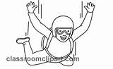 Skydiving Clipart Drawing Outline Skydive Clipground Paintingvalley Classroom Sky Sports sketch template