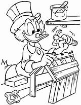 Scrooge Uncle Coloring Pages Ducktales sketch template