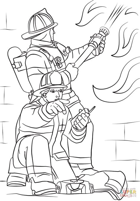 firefighter hat coloring page
