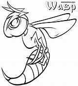 Coloring Wasp 1000px 7kb sketch template
