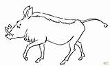Warthog Coloring Pages Supercoloring Color Animal Printable Drawing Animals Printables Colouring Choose Board Activities Categories sketch template