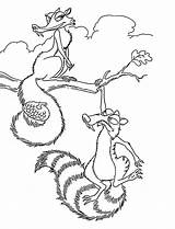 Ice Age Coloring Pages Scratte Scrat Tail Acorn Kids Tries Retrieve Holds Squirrel Squirrels Pages2color Printable Collision Course Diego Comments sketch template