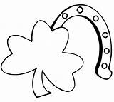 Coloring Horseshoe Getcolorings Shamrock sketch template