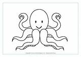 Octopus Creature sketch template