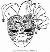Mask Purge Venetian Carnival Vector Sketch Masquerade Drawing Opera Carnaval Stock Venice Italy Coloring Masks Veneciana Venecia Dibujo Phantom Mascaras sketch template
