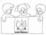 Guatemala Bandera Jura Indigena Independencia Patrios Simbolos Jugar sketch template