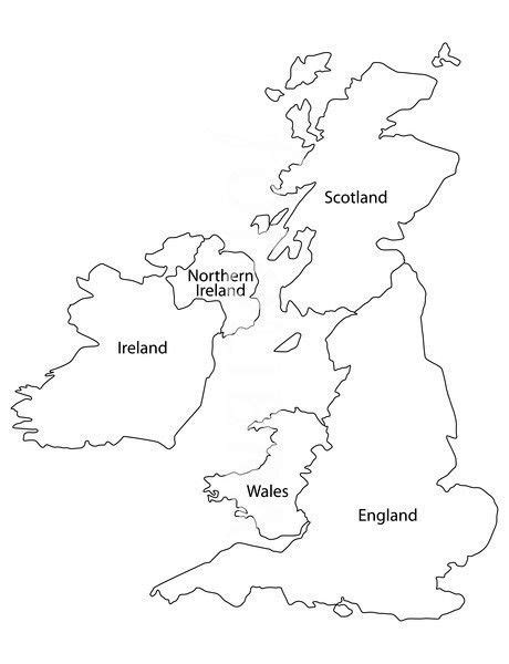 united kingdom outline map coloring book pages coloring pages