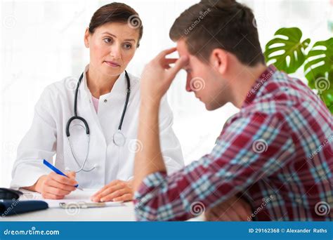 doctor talking  patient stock photo image  care