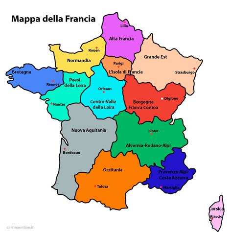 cartina francia mappa francia fisica geografica  politica cartina
