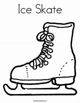 Patines Hielo Skate Kids Outline Skating Skates sketch template