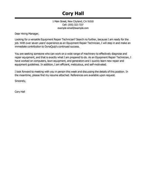 outstanding maintenance cover letter examples livecareer