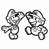 Mario Luigi Coloring Paper Pages Odyssey Super Five High Print Baby Brothers Color Drawing Getdrawings Iggy Printable Inspirational Getcolorings Size sketch template