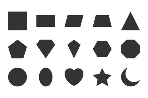 basic shapes vector art icons  graphics