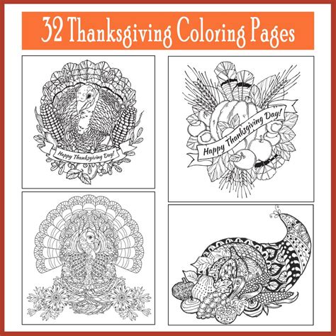thanksgiving adult coloring pages printables  mom