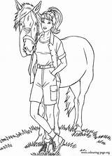 Barbie Coloring Tawny Accompanied Horse His Beautiful sketch template