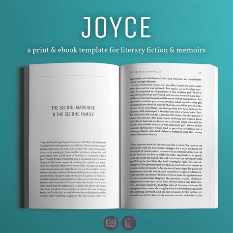 joyce  publishing book design template  novels memoirs