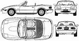 Mazda Mx5 Miata 1995 Blueprint Mk1 Drawings Hardtop Topmiata Skizze Cabriolet 1997 sketch template