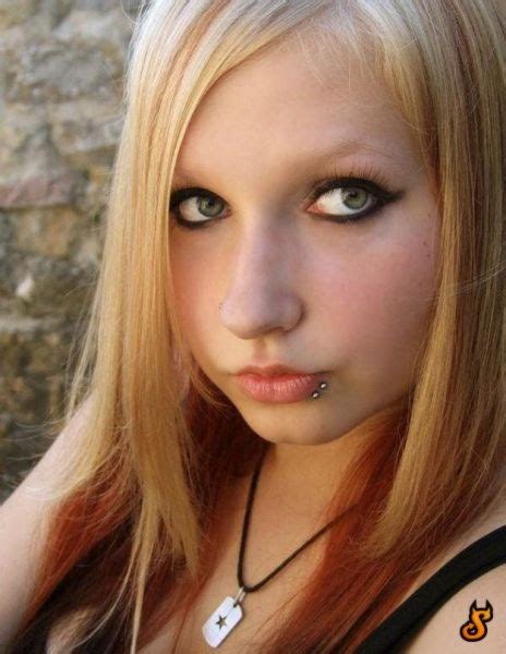 free emo wallpapers emo teen girl front face look blonde hairs