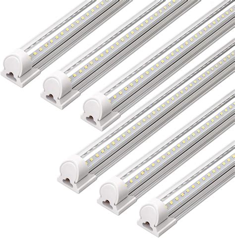 barrina led shop light  lm  ft integrated fixture  shapet light tube