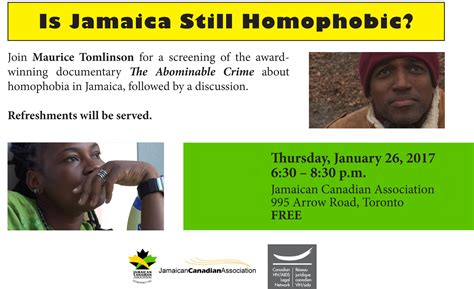 “is jamaica still homophobic” film screening and discussion — hiv