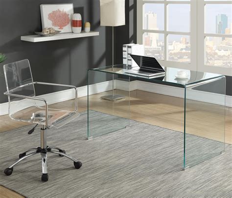 coaster contemporary glass desk rifes home furniture table desks