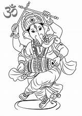 Coloring Pages Ganesha Lord Printable Hinduism Adults Kids sketch template