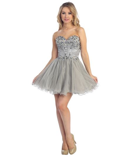 silver homecoming dresses