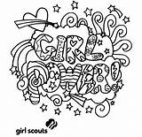 Coloring Girl Power Girls Scouts Pages Printable Print Kids sketch template