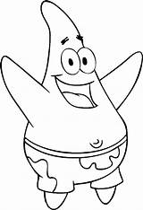 Patrick Coloring Star Pages Spongebob Drawing Online Starfish Line Kids Printable Clipart Colouring Bob Cliparts Clip Tool Happy Cartoon Drawings sketch template