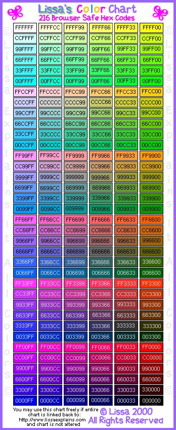 image gallery html hex color codes